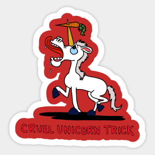 Cruel Unicorn Trick Sticker